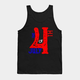 The 4th Of July, Vintage/Retro Design Tank Top
